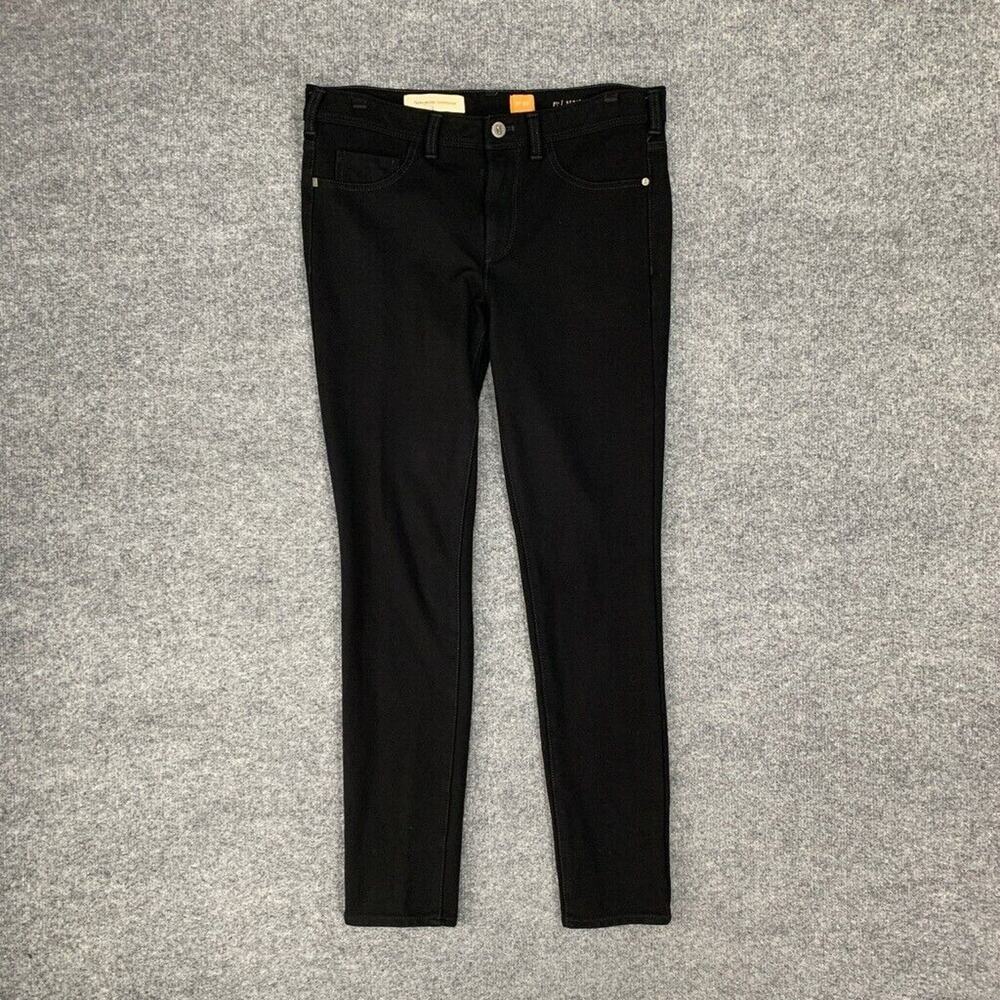 Pilcro Jeans Womens 30 Black Skinny Serif Cropped Stretchy Mid Rise 5 Pockets - Picture 2 of 13